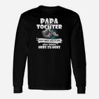 Papa und Tochter Herz-zu-Herz Langarmshirts, Familienbande Design