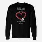 Personalisiertes Fußballmama Langarmshirts: Herzdesign Fußball Mama Liebe