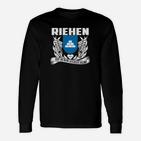 Riehen Wappen Flügel Langarmshirts mit Motivspruch, Schwarz