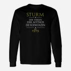 Schwarz-Goldenes 'Sturm' Fan-Langarmshirts 1909, Vereinstrikot Design