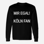 Schwarzes Köln Fan Langarmshirts 'Mir Egal! Ich bleibe Fan', Herren