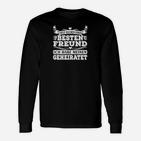 Schwarzes Langarmshirts Bester Freund Geheiratet Spruch, Romantisches Partner Langarmshirts