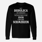 Schwarzes Langarmshirts Didulica im Herzen für Fans, Spruch Design