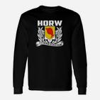Schwarzes Langarmshirts mit HORW Emblem & Motto, Exklusives Design