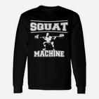 Squat Machine Fitness-Enthusiasten Schwarzes Langarmshirts
