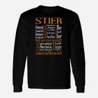 Stier Sternzeichen Wortwolke Langarmshirts, Design für Leidenschaft & Stärke