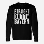 Straight Outta Bayern Langarmshirts, Hip-Hop-Stil Schwarzes Tee
