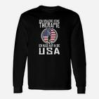 USA-Fan Therapieersatz Langarmshirts, Amerikanische Flagge Design