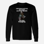 Vespa Langarmshirts für Herren: Unterschätze nie einen alten Mann mit einer Vespa”, Rollerfans Design