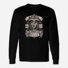 Vintage 1968 Legendengeburt Schwarzes Langarmshirts, Retro Geburtstagsdesign