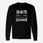 Vintage 1970 Geburt von Legenden Langarmshirts, Retro Geburtstags-Langarmshirts