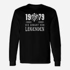 Vintage 1979 Geburt von Legenden Langarmshirts, Retro Look – Schwarz