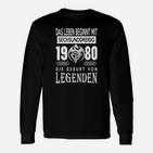 Vintage 1980 Geburtstags-Langarmshirts für 66-jährige, Legenden Edition