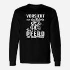 Vorsicht Vor Dem Reiterin Pferd Harmlos Langarmshirts