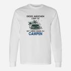 Camping Liebe Damen Langarmshirts, 'Mädchen liebt Mann Campen' Motiv