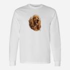 Golden Retriever Herren Langarmshirts in Weiß, Lustiges Hunde Motiv