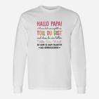 Hallo Papa Langarmshirts für werdende Väter, Originelles Tee für Neu-Papas