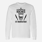 Koch Langarmshirts Ehrenhaftigkeit unantastbar, Humorvolles Motto - Weiß