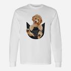 Lustiges 3D-Pudel-Durchbruch Langarmshirts, Kreatives Design für Hundefans