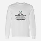 Projekttlitter-Hat Eintaucht Auf Weiß Langarmshirts