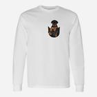 Rottweiler-Welpen Taschenmotiv Unisex Langarmshirts, Tierliebhaber Design