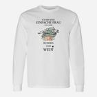 Rudern und Wein Liebhaber Damen Langarmshirts, Ideales Geschenk für Weinliebhaberinnen