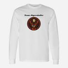 Team Jägermeister Herren Langarmshirts, Lässiges Weißes Rundhals-Langarmshirts