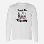 Verrückte Katzenlady Damen Langarmshirts mit Katzenmotiv