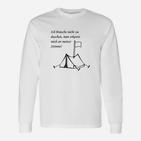 Zelt-Motiv Langarmshirts Weiß, Lustiges Spruch-Langarmshirts für Camper