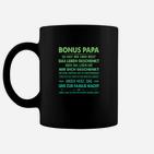 Bonus Papa Tassen: Personalisiertes Tee für Stiefväter mit Spruch