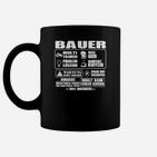 Schwarzes Tassen Bauer-Motiv, Lustige Sprüche für Landwirte