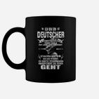 Schwarzes Tassen Ich bin ein Deutscher, Patriotisches Design