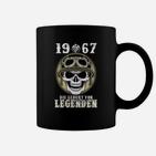 1967 Geburt von Legenden Tassen für Herren, Totenkopf & Pilotenhelm Design