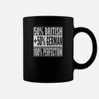 50% British 50% Deutsch Tassen, Perfektheit Design Tee