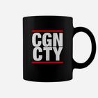 CGN CTY Tassen in Schwarz, Urban Style mit Aufdruck in Weiß und Rot