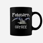 Fehmarn Ostsee Segelboot Design Tassen, Marine Motiv in Schwarz