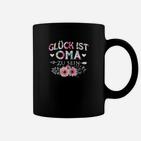 Glück ist Oma zu Sein Tassen, Schwarzes Tee mit Blumendekor