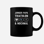 Herren Junger Papa Triathlon   Geschenk Werdender Papa  Tassen