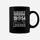Jahrgang 1954 Legenden Tassen, Originelles Geburtstagsshirt für 62-Jährige