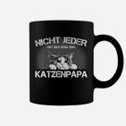 Katzenpapa Tassen Schwarz mit Lustigem Spruch, Geschenk für Katzenbesitzer