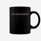 KFZ-Mechaniker Schwarzes Tassen mit Weißer Aufschrift, Auto-Reparatur Tee