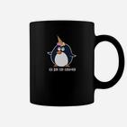 Lustiges Pinguin-Einhorn Tassen Ich bin ein Einhorn, Schwarz