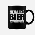 Metal und Bier Tassen, Schwarzes Top mit Spruch