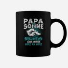 Papa und Sohn Verbundenheit Herren Tassen, Emotionaler Spruch Tee