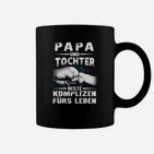 Papa und Tochter Beste Komplizen Tassen, Schwarzes Familien Tee