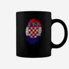 Pixel-Optik Kroatisches Wappen-Design Tassen, Grafikshirt