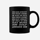 Schwarzes Golf-Liebhaber Tassen, Witziger Spruch für Golfer