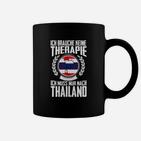 Schwarzes Thailand Reise Spruch Tassen mit Flaggen-Design