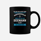 Seemann Superheld Spruch Schwarzes Tassen, Maritim Mode für Herren