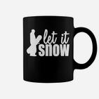 Snowboarden Let It Snow Tassen
